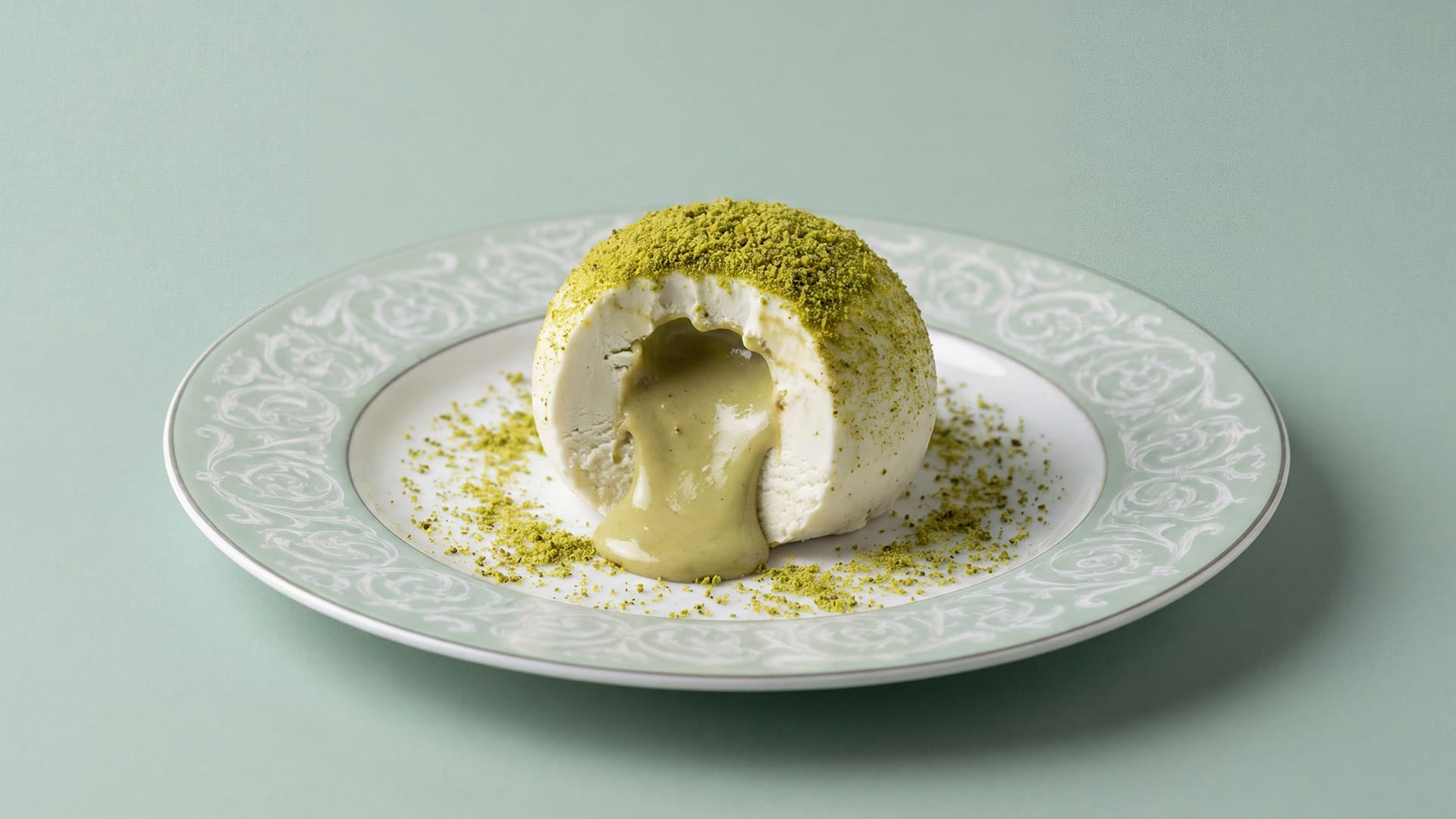 Tartufo di Pizzo - The Ice Cream That Put a Calabrian Town on the Map 2 Tartufo di Pizzo - ice cream with pistachio