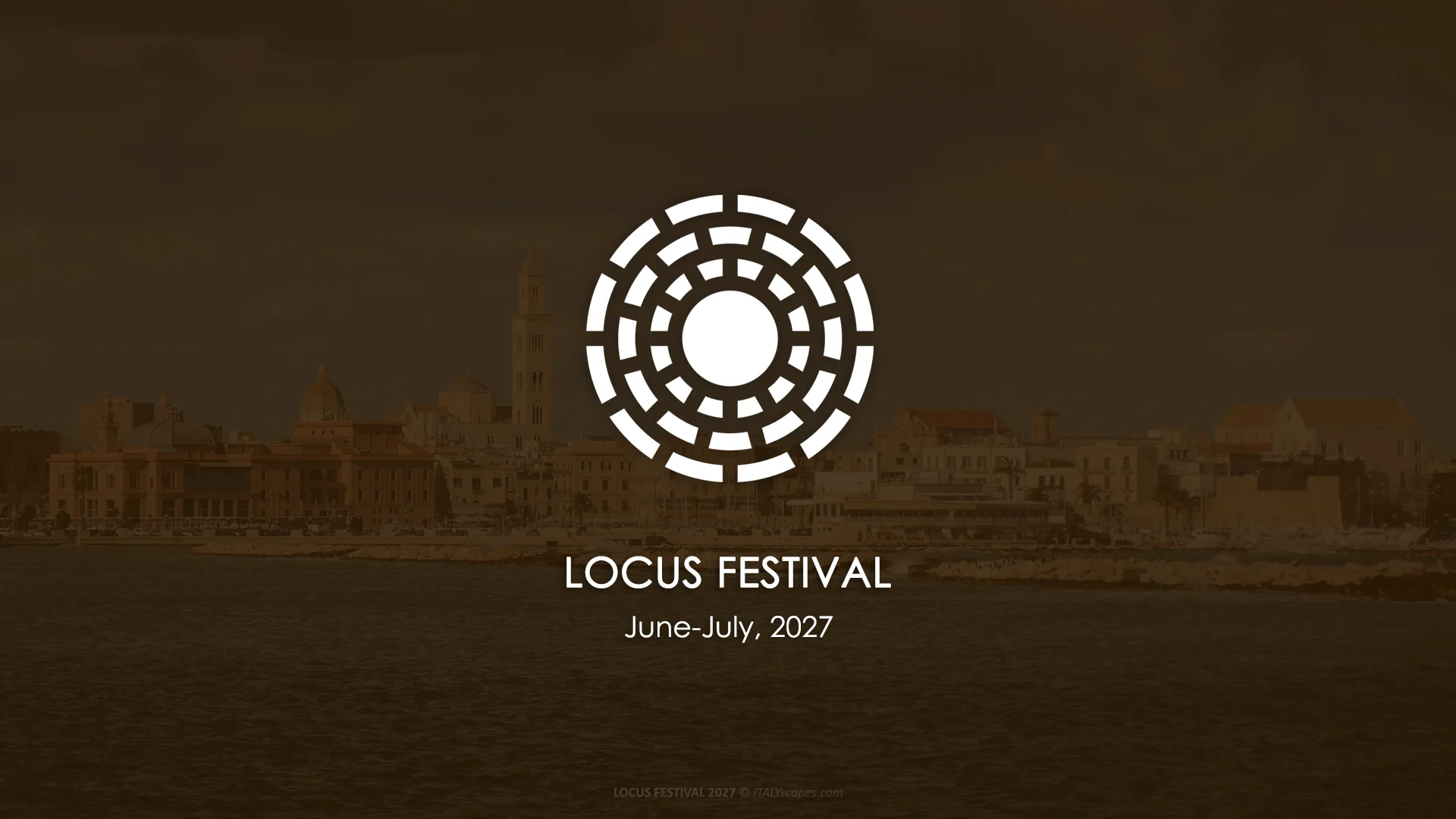Locus Festival 2027 - Music, Venues and Summer Events in Apulia 5 Locus Festival 2027 in Bari, Puglia, with festival logo and city waterfront